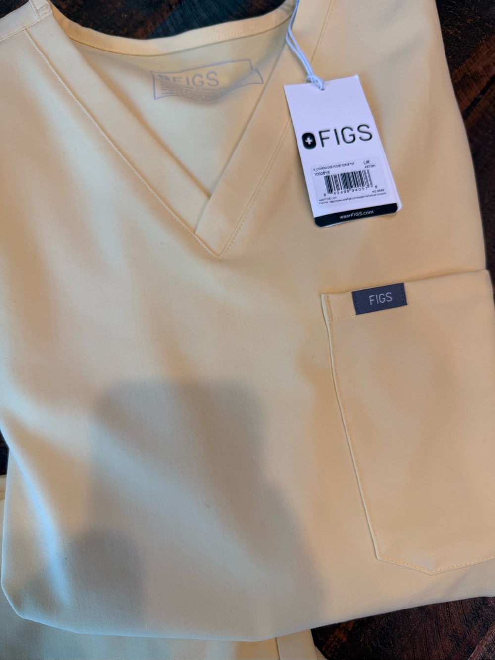 FIGS Butter Yellow 3 Piece Set Tops New with tags, Isabel bottoms NWOT - Picture 4 of 7
